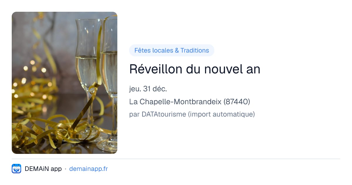 Réveillon du nouvel an — La Chapelle-Montbrandeix