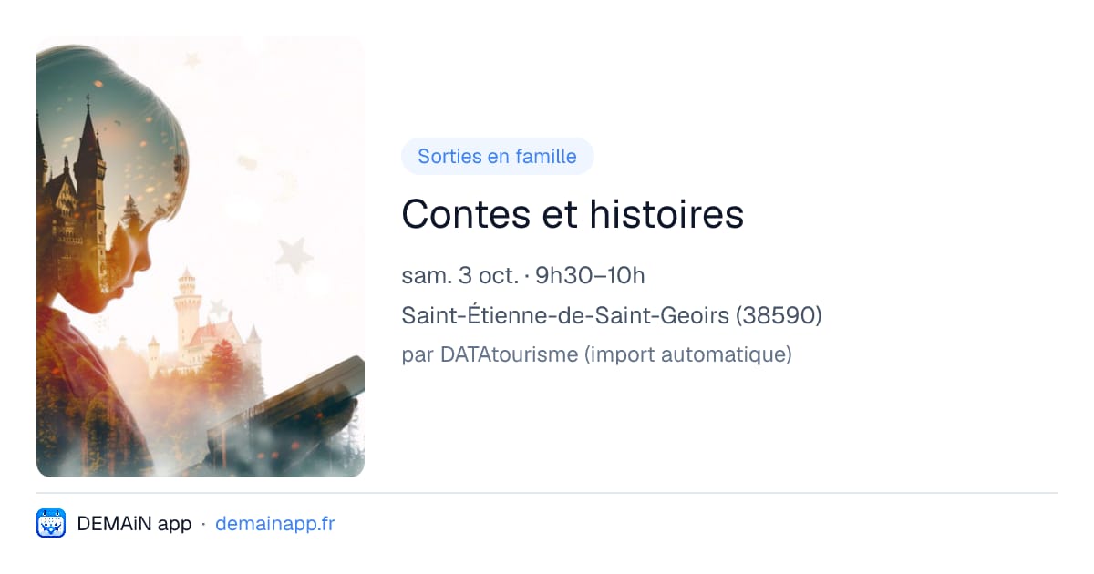 Contes et histoires — Saint-Étienne-de-Saint-Geoirs