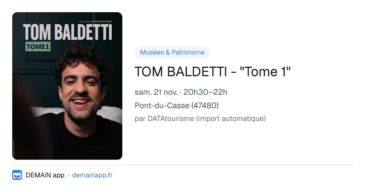 TOM BALDETTI - "Tome 1" — Pont-du-Casse