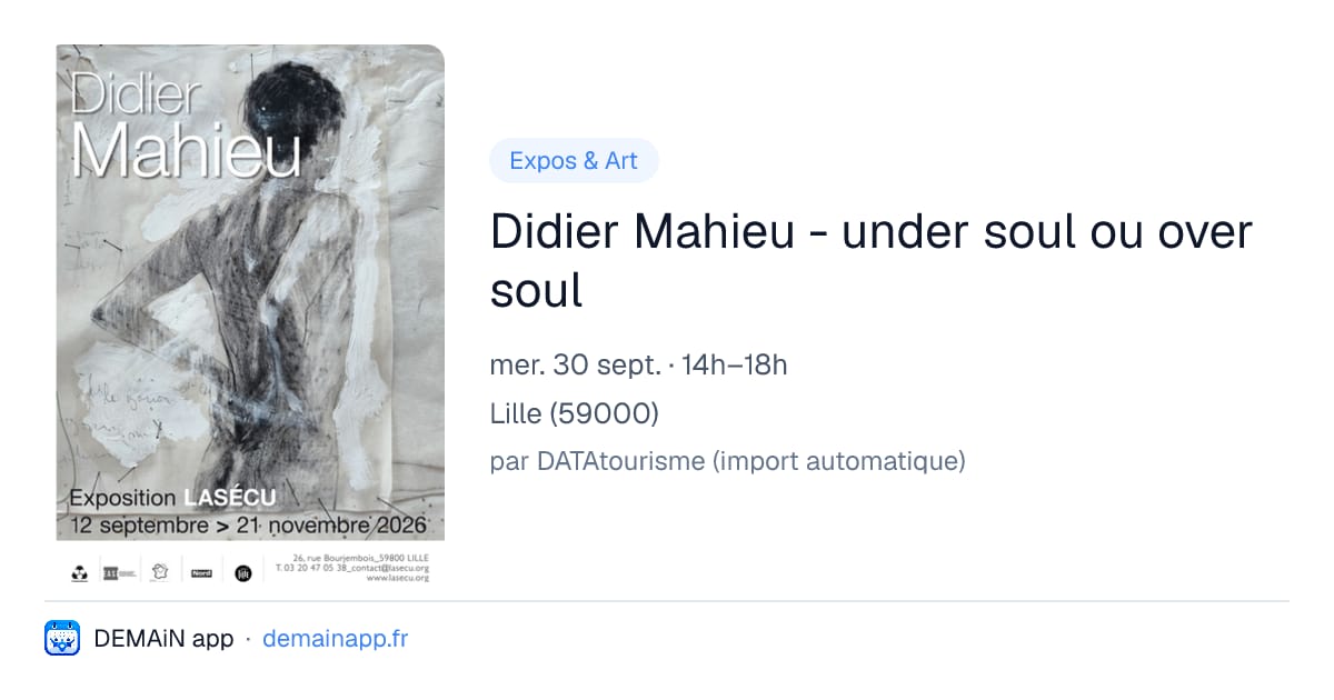 Didier Mahieu - under soul ou over soul — Lille