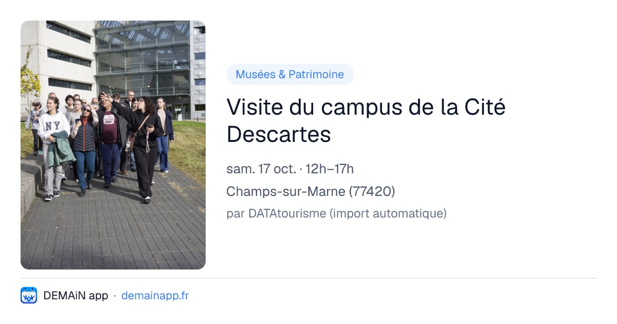 Visite du campus de la Cité Descartes — Champs-sur-Marne