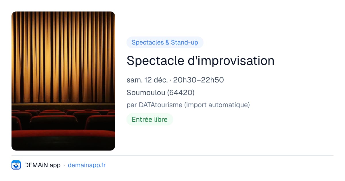 Spectacle d'improvisation — Soumoulou