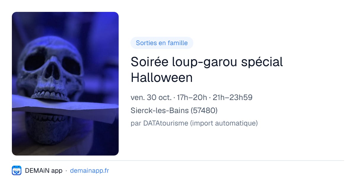 Soirée loup-garou spécial Halloween — Sierck-les-Bains