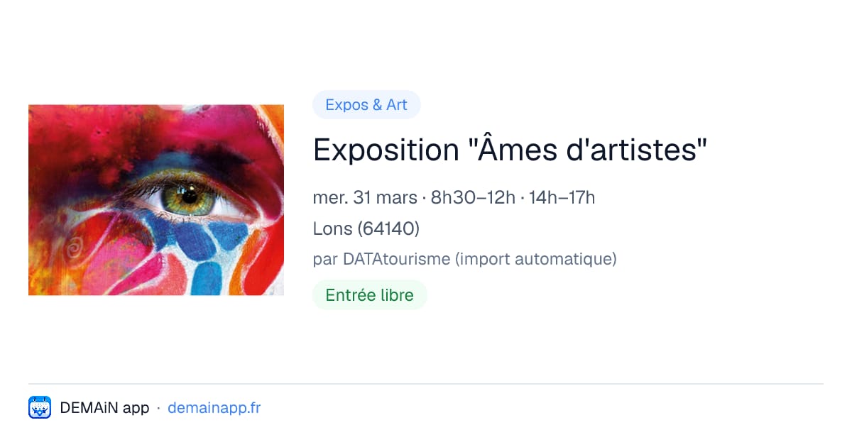 Exposition "Âmes d'artistes" — Lons
