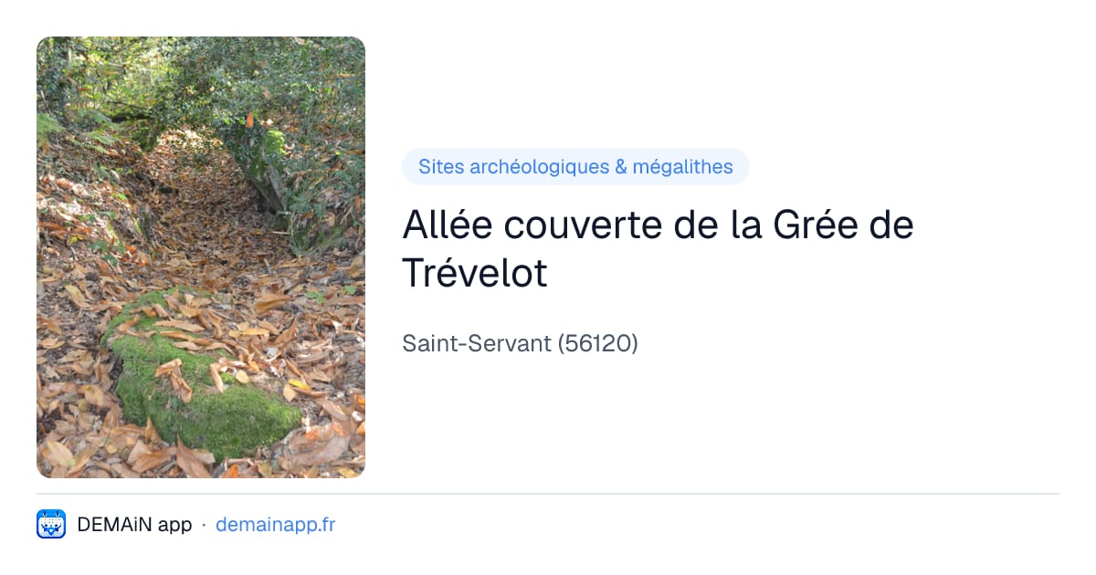 Allée couverte de la Grée de Trévelot — Saint-Servant
