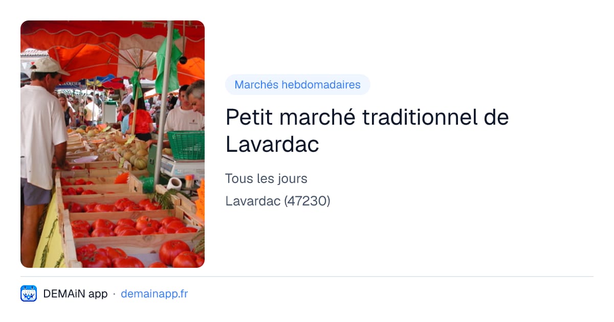 Petit marché traditionnel de Lavardac — Lavardac