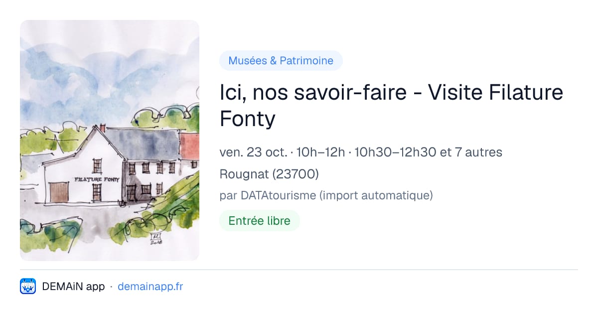 Ici, nos savoir-faire - Visite Filature Fonty — Rougnat