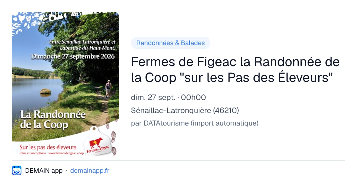 Fermes de Figeac la Randonnée de la Coop "sur les Pas des Éleveurs" — Sénaillac-Latronquière