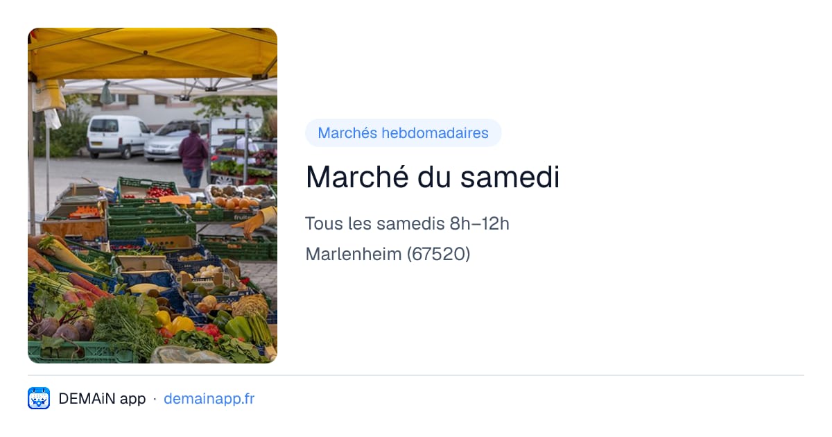 Marché du samedi — Marlenheim