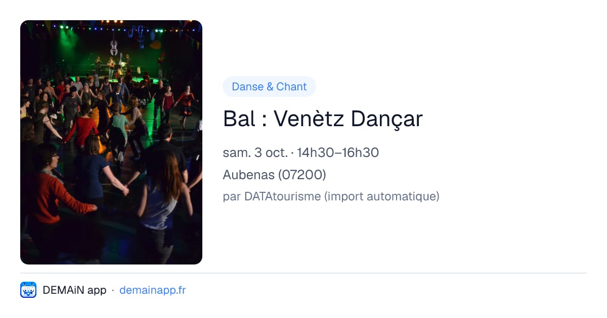 Bal : Venètz Dançar — Aubenas