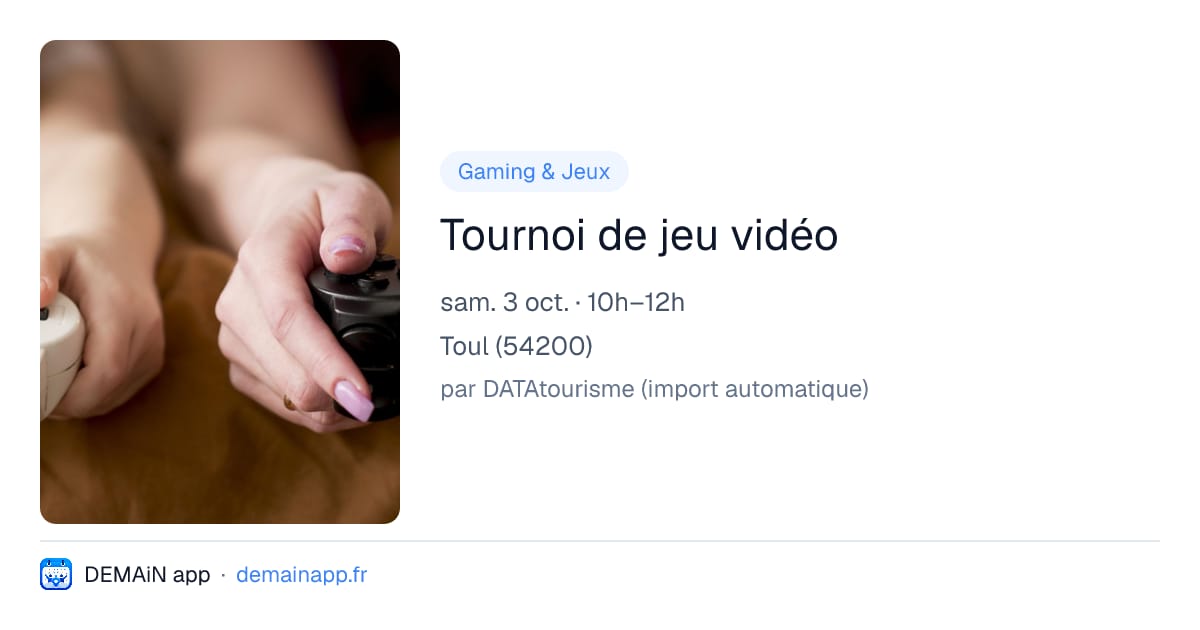 Tournoi de jeu vidéo — Toul