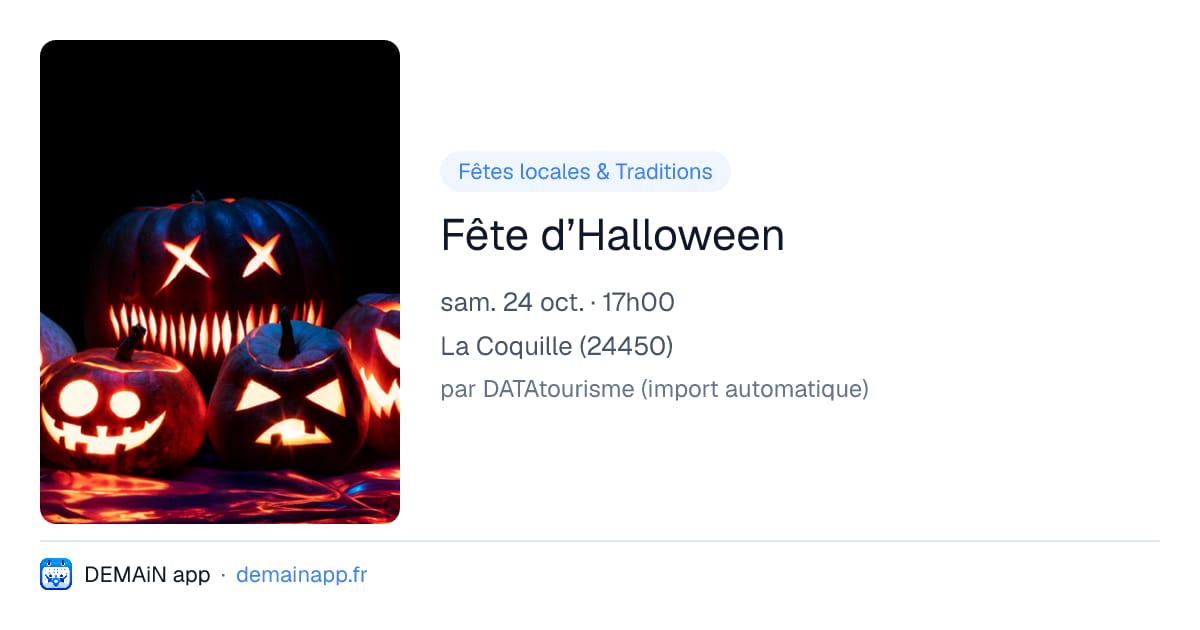 Fête d’Halloween — La Coquille