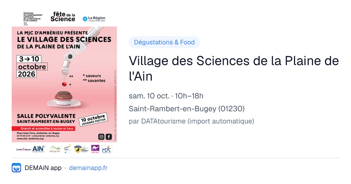 Village des Sciences de la Plaine de l'Ain — Saint-Rambert-en-Bugey