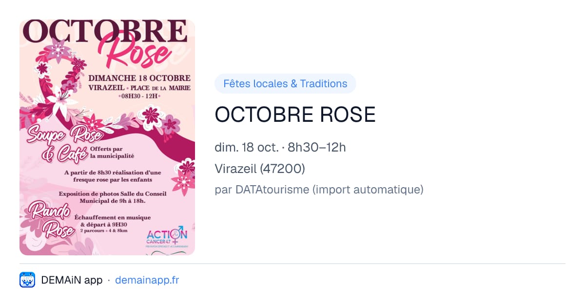 OCTOBRE ROSE — Virazeil
