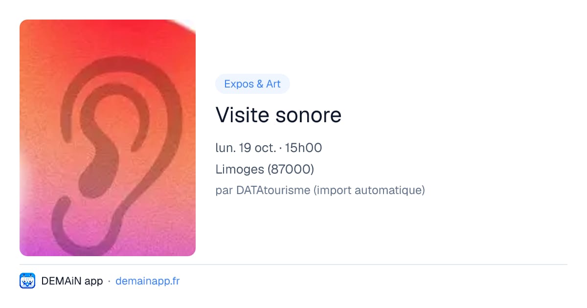 Visite sonore — Limoges