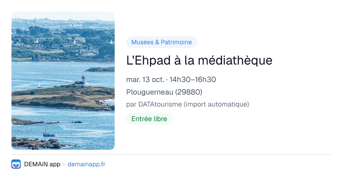 L'Ehpad à la médiathèque — Plouguerneau