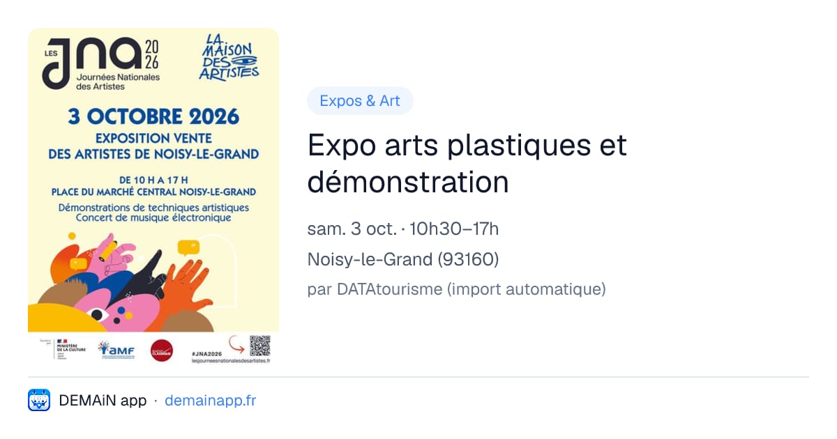 Expo arts plastiques et démonstration — Noisy-le-Grand