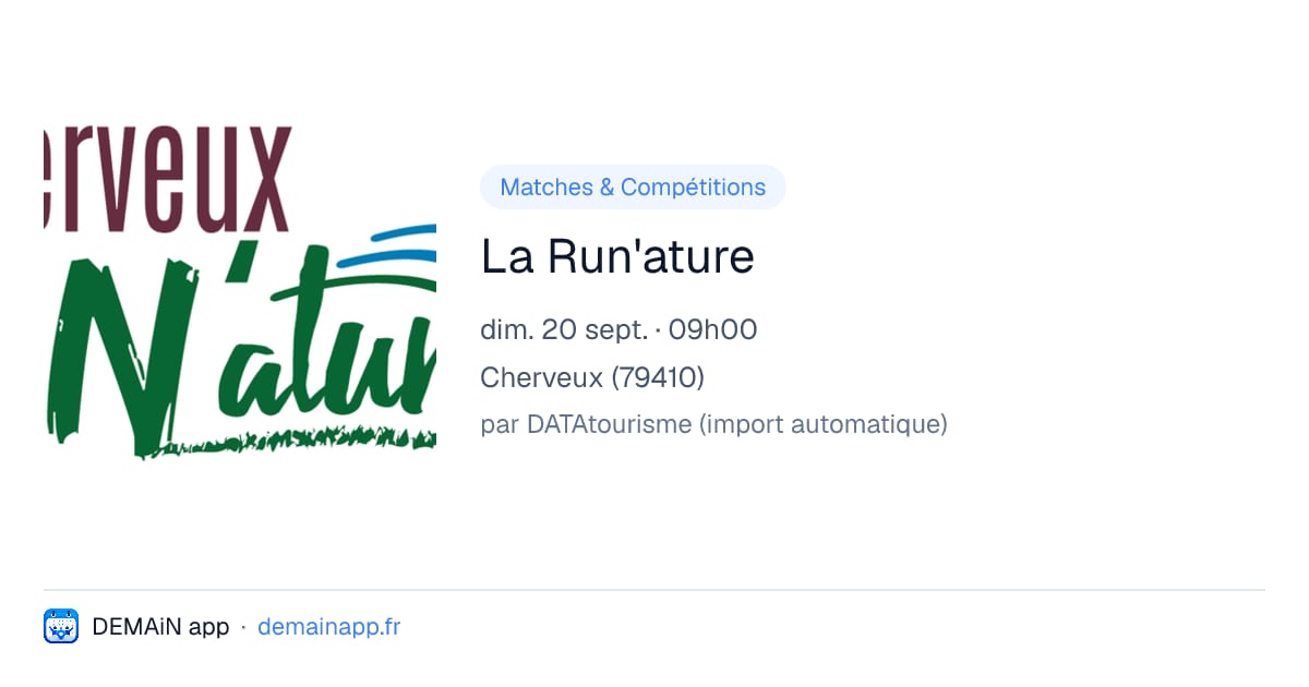 La Run'ature — Cherveux