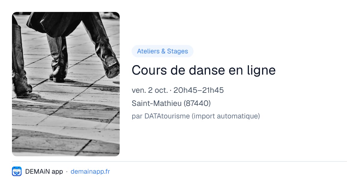 Cours de danse en ligne — Saint-Mathieu