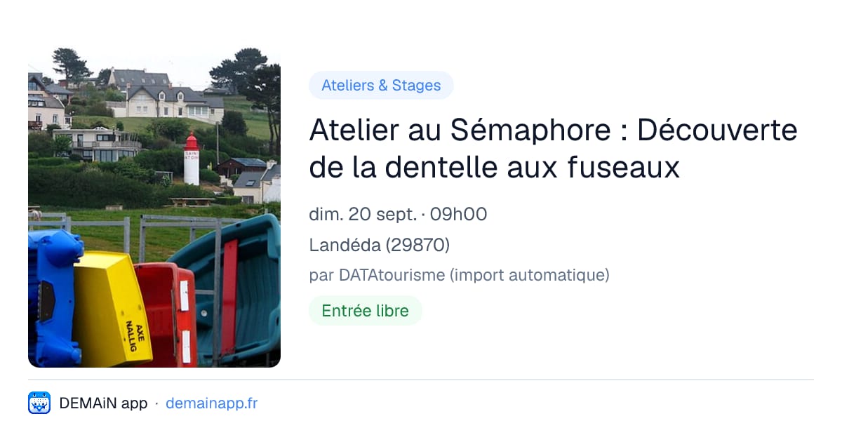 Atelier au Sémaphore : Découverte de la dentelle aux fuseaux — Landéda