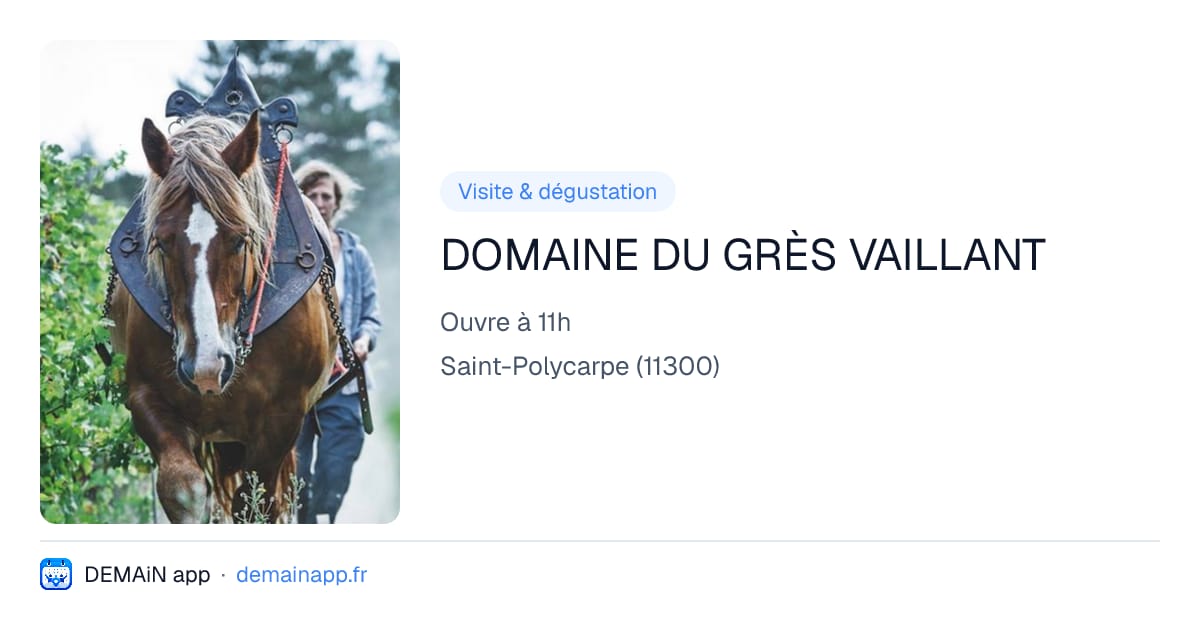 DOMAINE DU GRÈS VAILLANT — Saint-Polycarpe