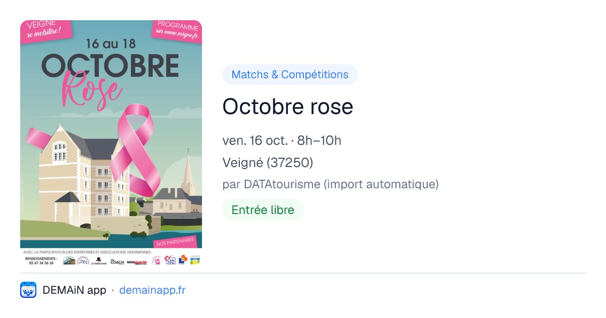 Octobre rose — Veigné