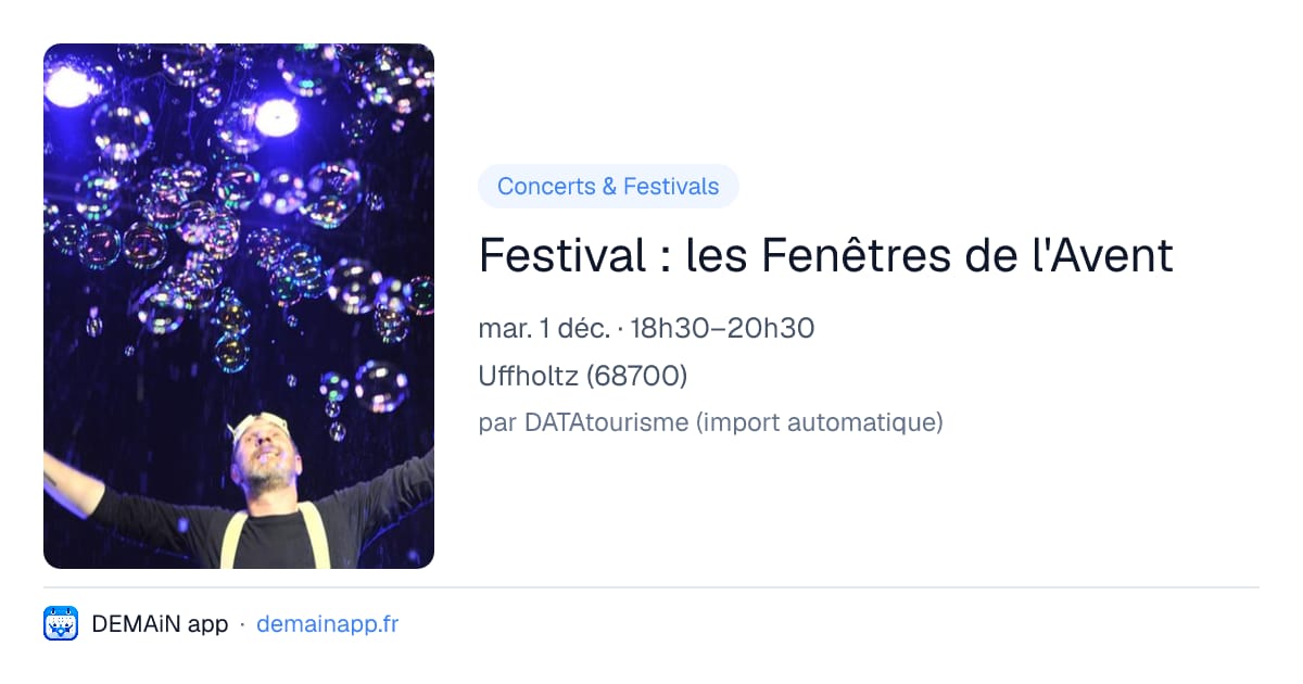 Festival : les Fenêtres de l'Avent — Uffholtz