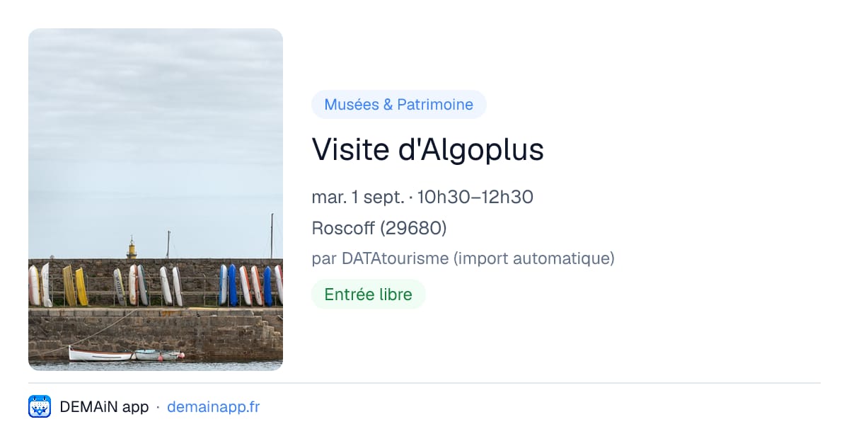 Visite d'Algoplus — Roscoff