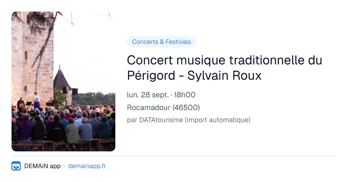 Concert musique traditionnelle du Périgord - Sylvain Roux — Rocamadour