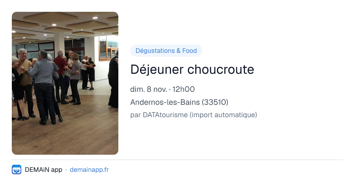 Déjeuner choucroute — Andernos-les-Bains