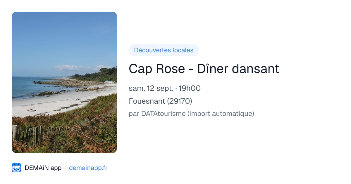 Cap Rose - Dîner dansant — Fouesnant