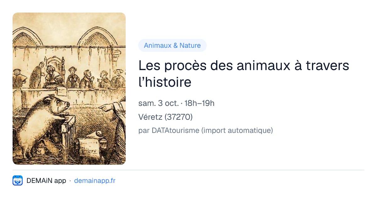 Les procès des animaux à travers l’histoire — Véretz