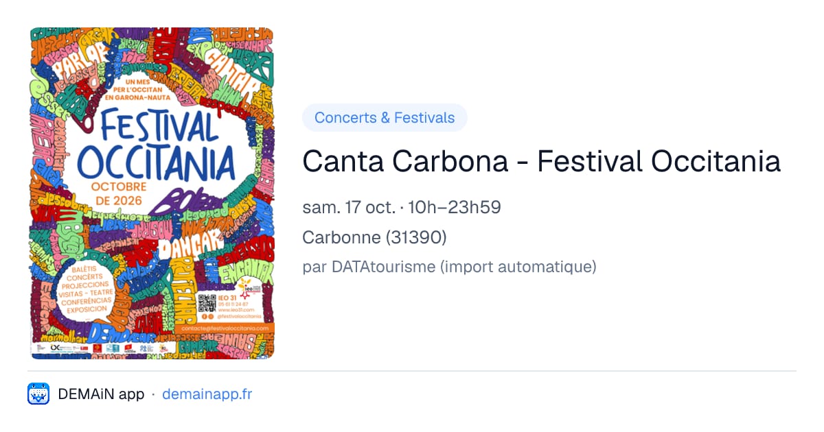 Canta Carbona - Festival Occitania — Carbonne