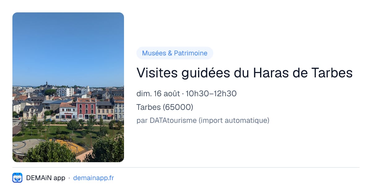 Visites guidées du Haras de Tarbes — Tarbes