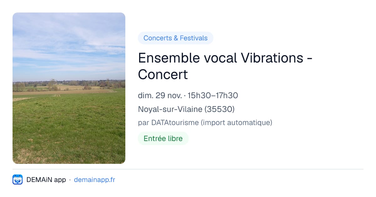 Ensemble vocal Vibrations - Concert — Noyal-sur-Vilaine