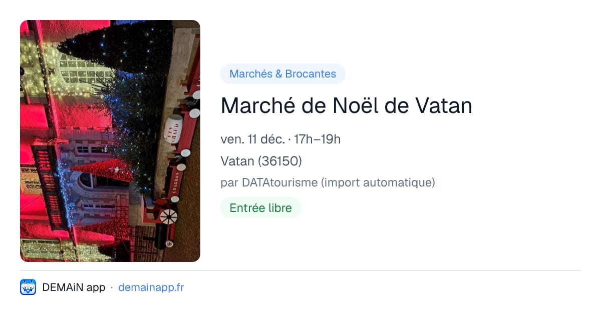 Marché de Noël de Vatan — Vatan