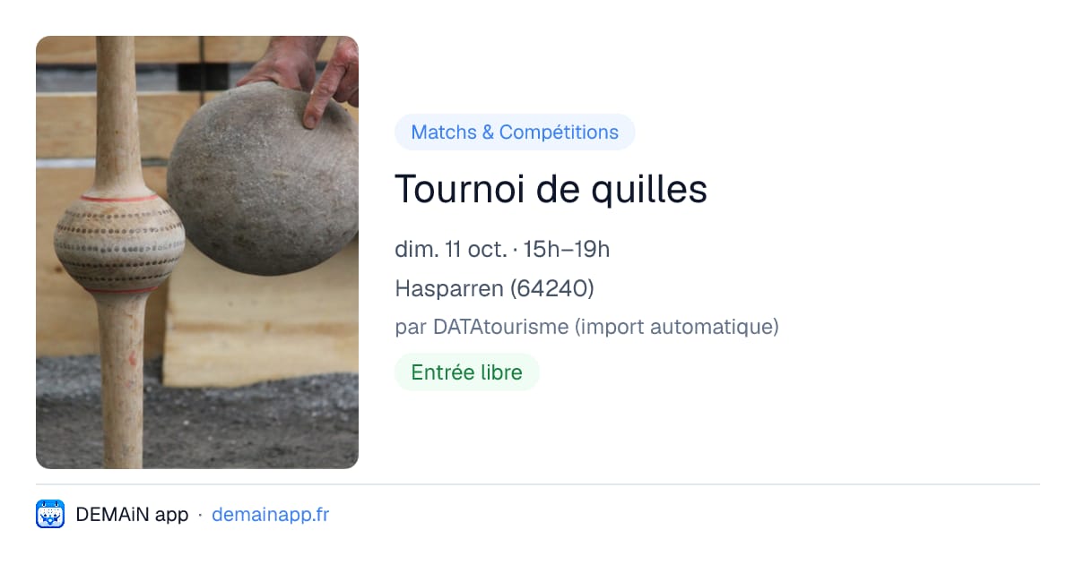 Tournoi de quilles — Hasparren