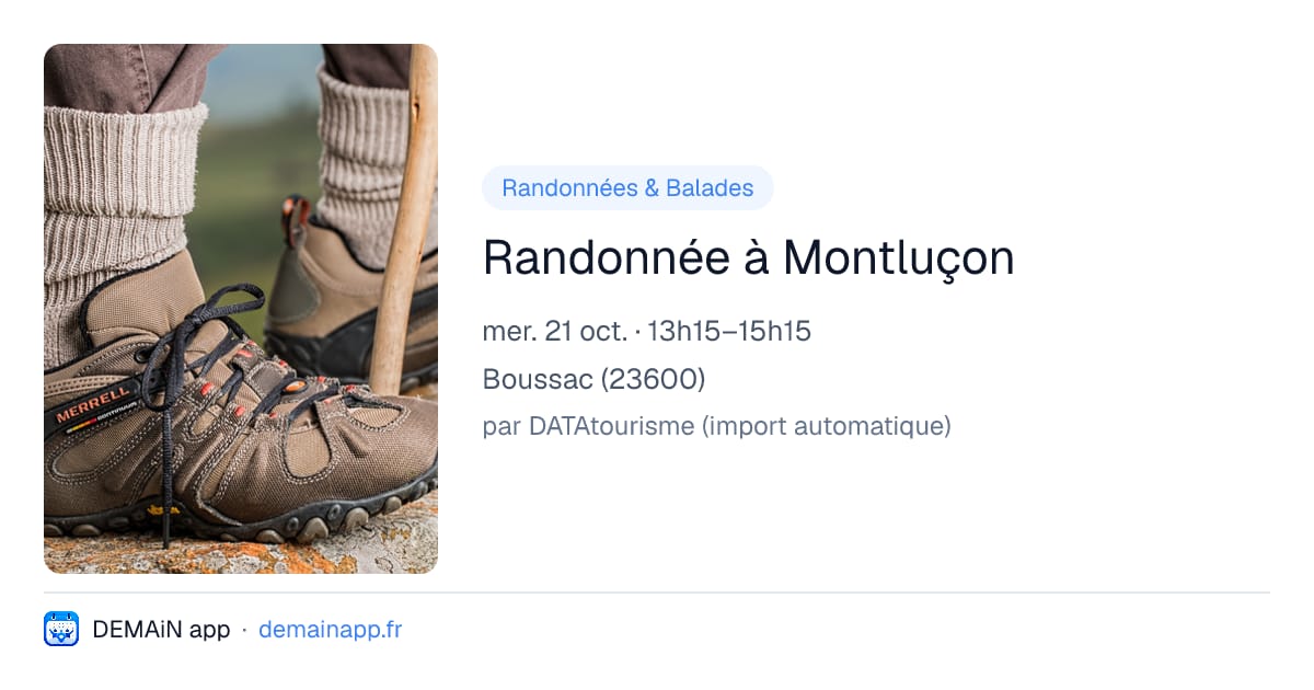 Randonnée à Montluçon — Boussac
