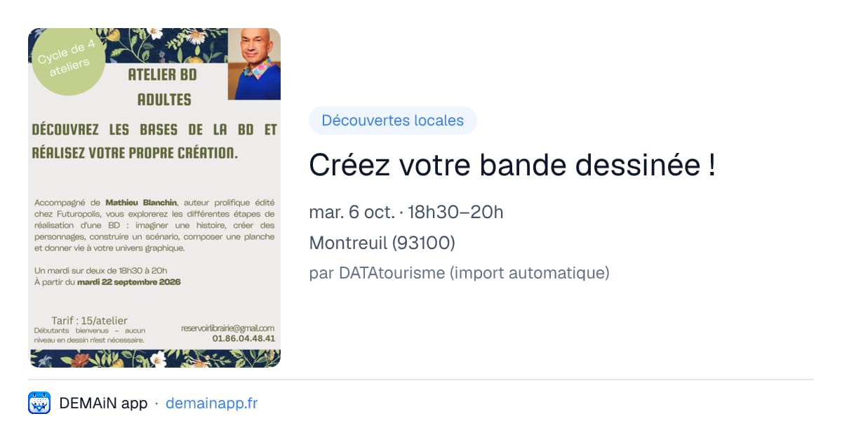 Créez votre bande dessinée ! — Montreuil