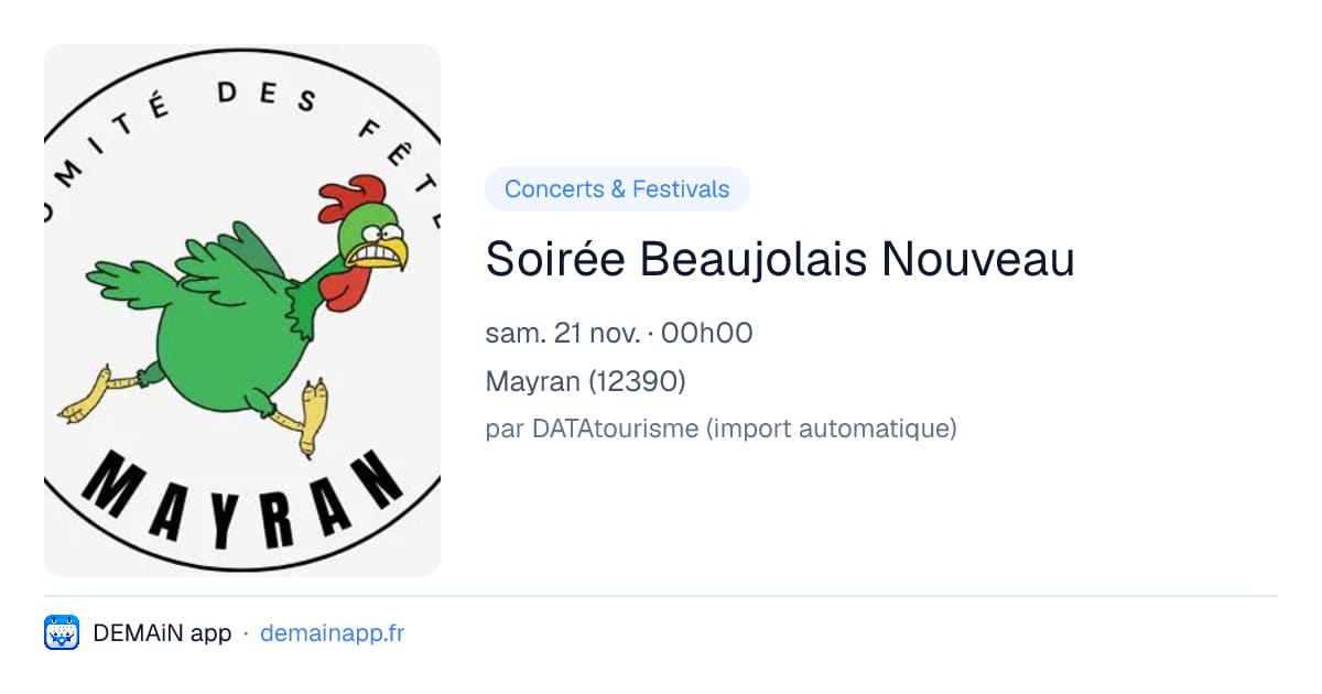 Soirée Beaujolais Nouveau — Mayran