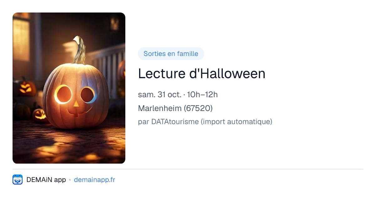 Lecture d'Halloween — Marlenheim
