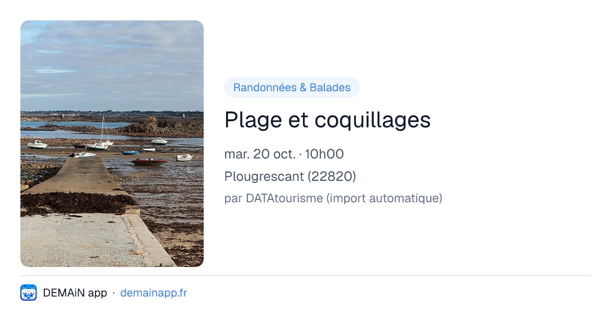 Plage et coquillages — Plougrescant