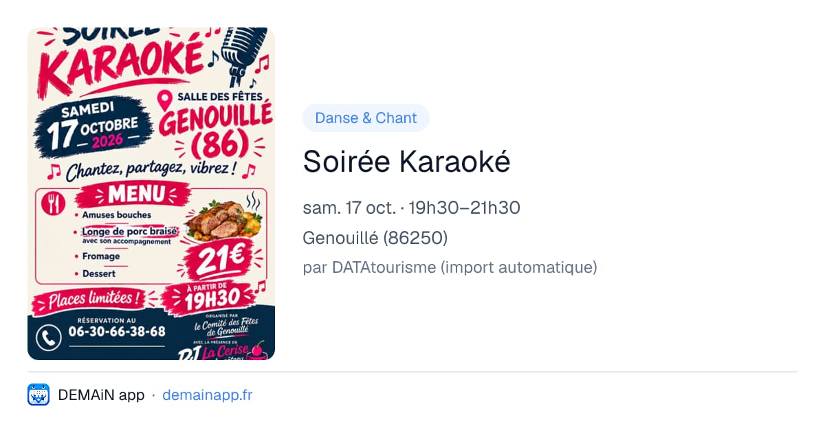 Soirée Karaoké — Genouillé