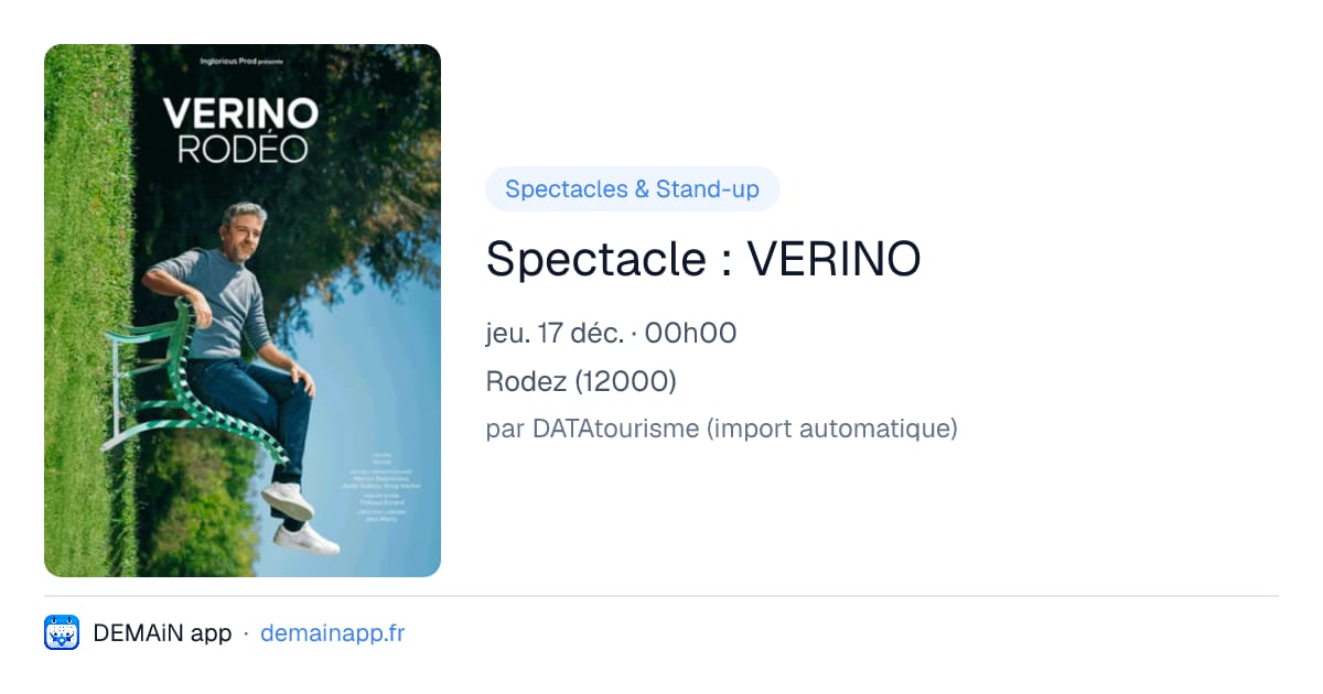 Spectacle : VERINO — Rodez