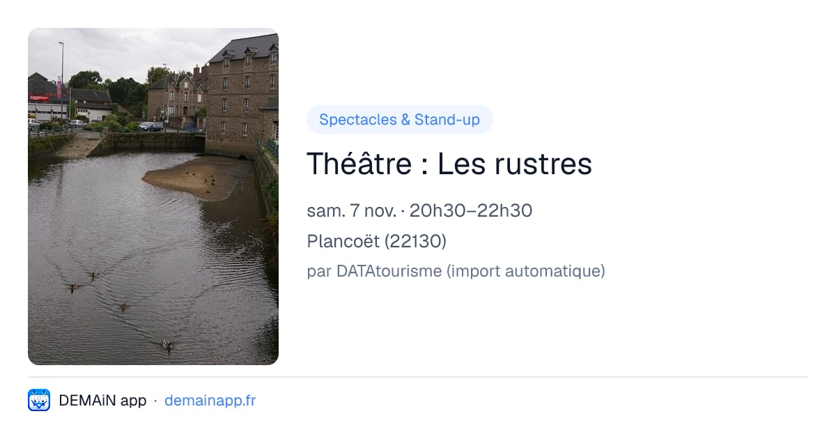 Théâtre : Les rustres — Plancoët