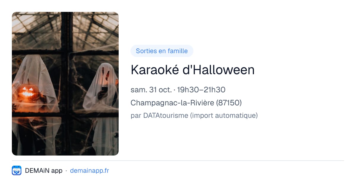 Karaoké d'Halloween — Champagnac-la-Rivière