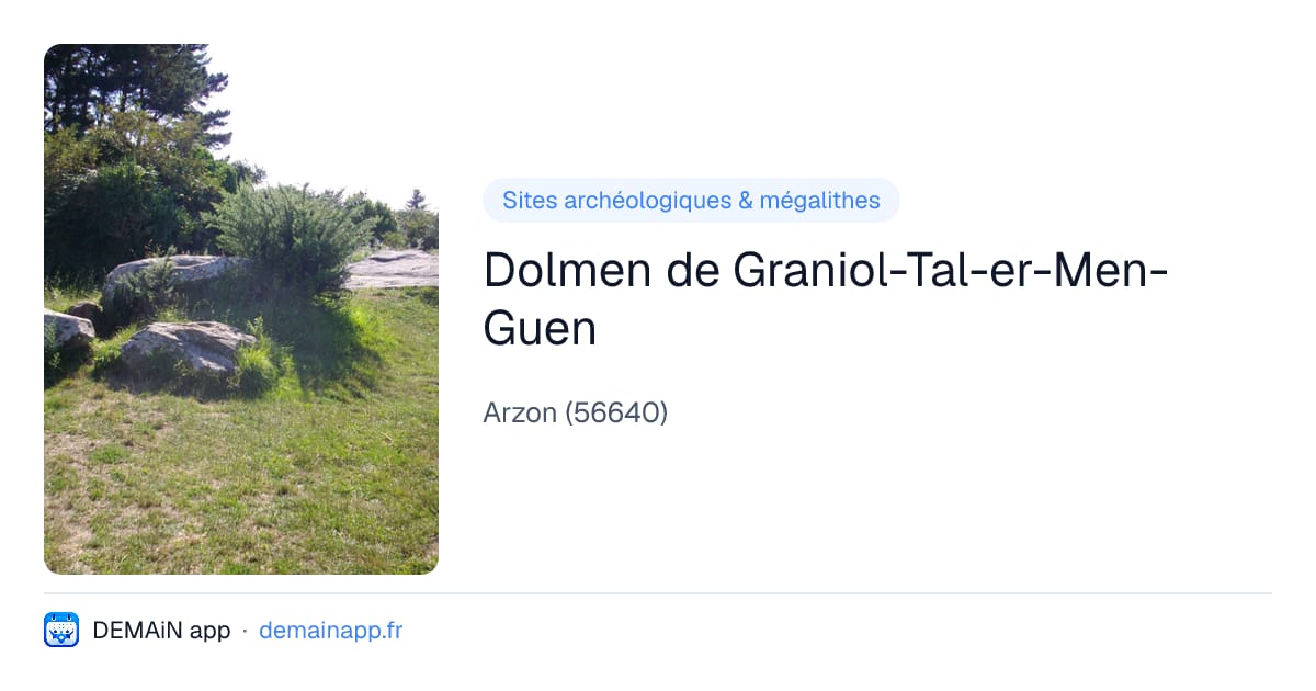 Dolmen de Graniol-Tal-er-Men-Guen — Arzon