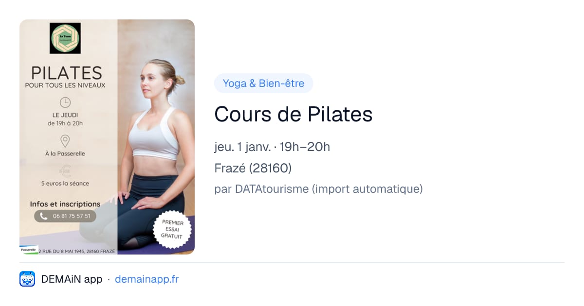 Cours de Pilates — Frazé