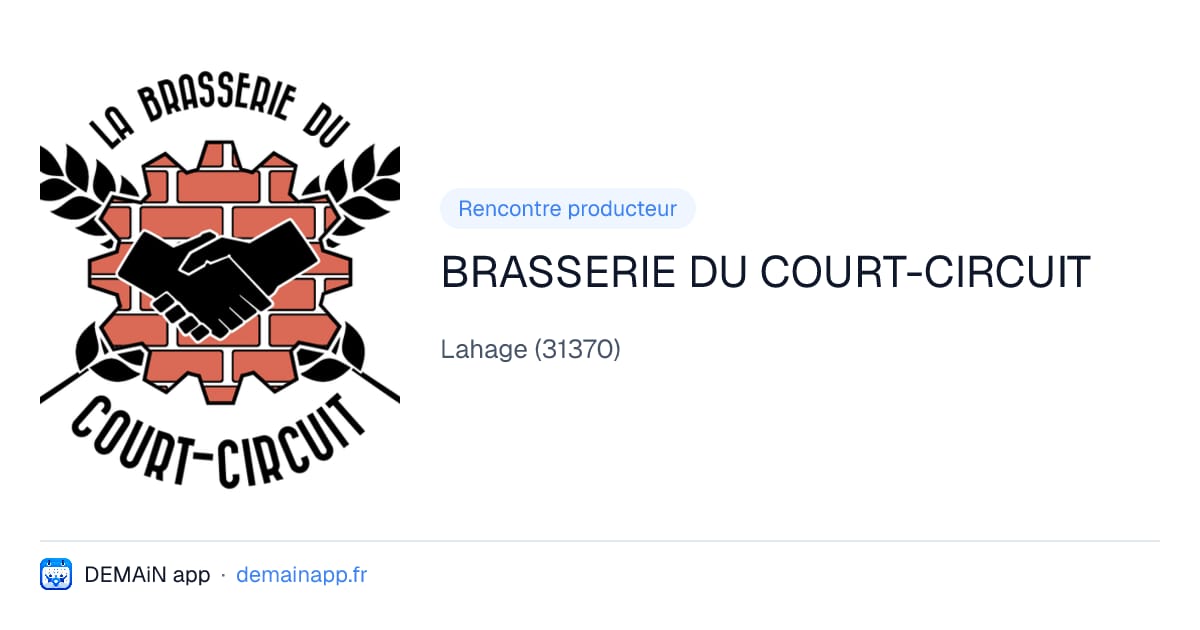 BRASSERIE DU COURT-CIRCUIT — Lahage