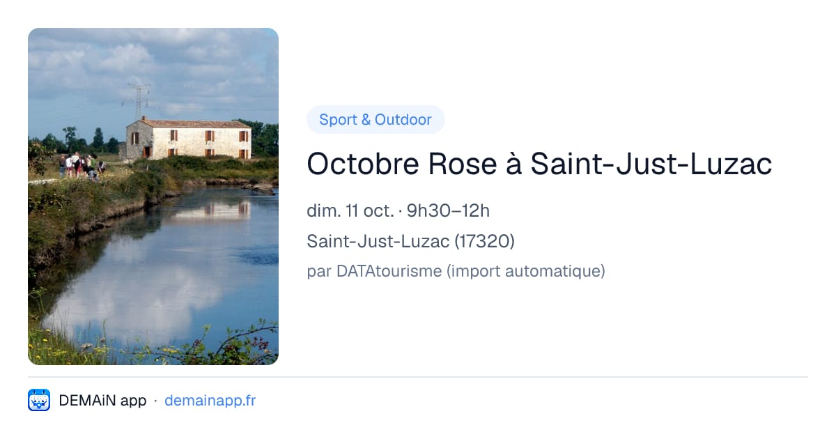 Octobre Rose à Saint-Just-Luzac — Saint-Just-Luzac